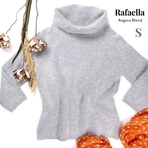 Rafaella Gray Angora Women's Cowl Neck Sweater Size Small